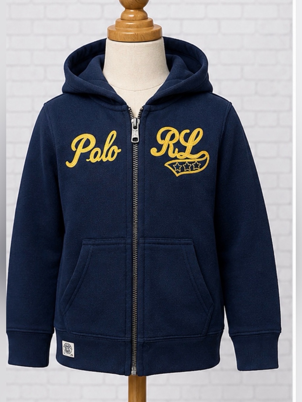 Polo Ralph Lauren Zip Hoodie Boys 3T Navy Full Zip Sweatshirt Logo Jacket